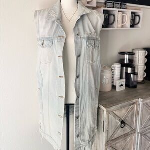 Light Blue Denim Jean Vest